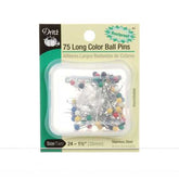Dritz Long Color Ball Head Pin Size 24 - 1 1/2in 75ct
